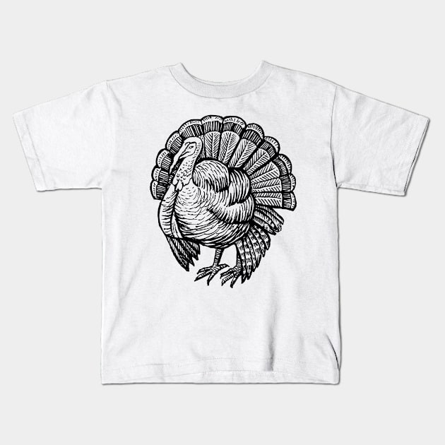 Turkey Kids T-Shirt by BadDesignCo